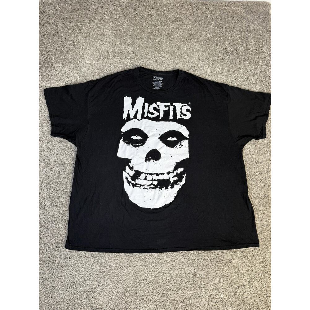 Misfits Shirt Mens 3XL Black Fiend Skull Graphic Crew Neck Tagless Cotton